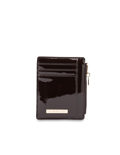 Mocha Willow Patent Card Holder - Espresso | Mocha Australia