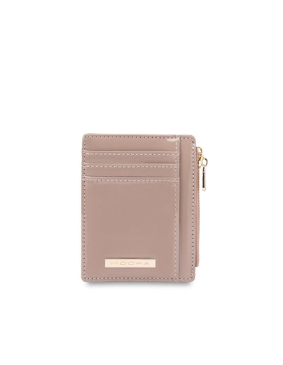 Mocha Willow Patent Card Holder - Dusty Rose | Mocha Australia