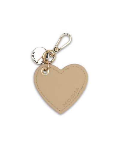 Mocha Savannah Heart Key Ring- Beige | Mocha Australia