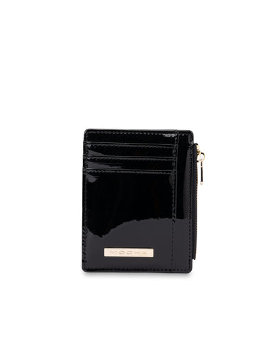 Mocha Willow Patent Card Holder - Black | Mocha Australia