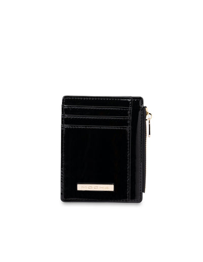Mocha Willow Patent Card Holder - Black | Mocha Australia