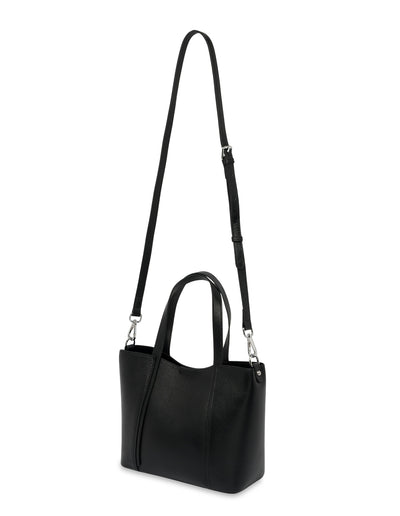 Mocha Valerie Leather Small Tote - Black | Mocha Australia