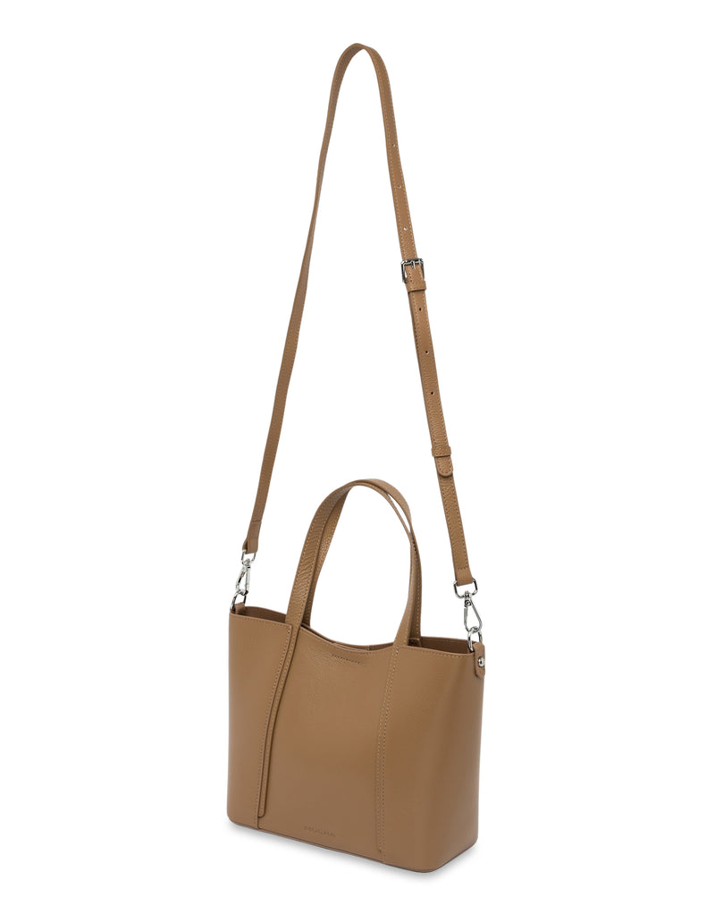Mocha Valerie Leather Small Tote - Tan | Mocha Australia