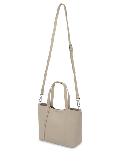 Mocha Valerie Leather Small Tote - Light Grey | Mocha Australia