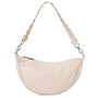 Mocha Catalina Leather Crossbody Bag - Cream