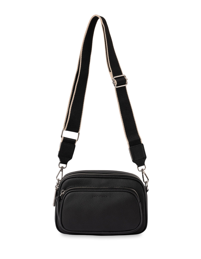 Mocha Abigail Leather Crossbody Bag - Black | Mocha Australia
