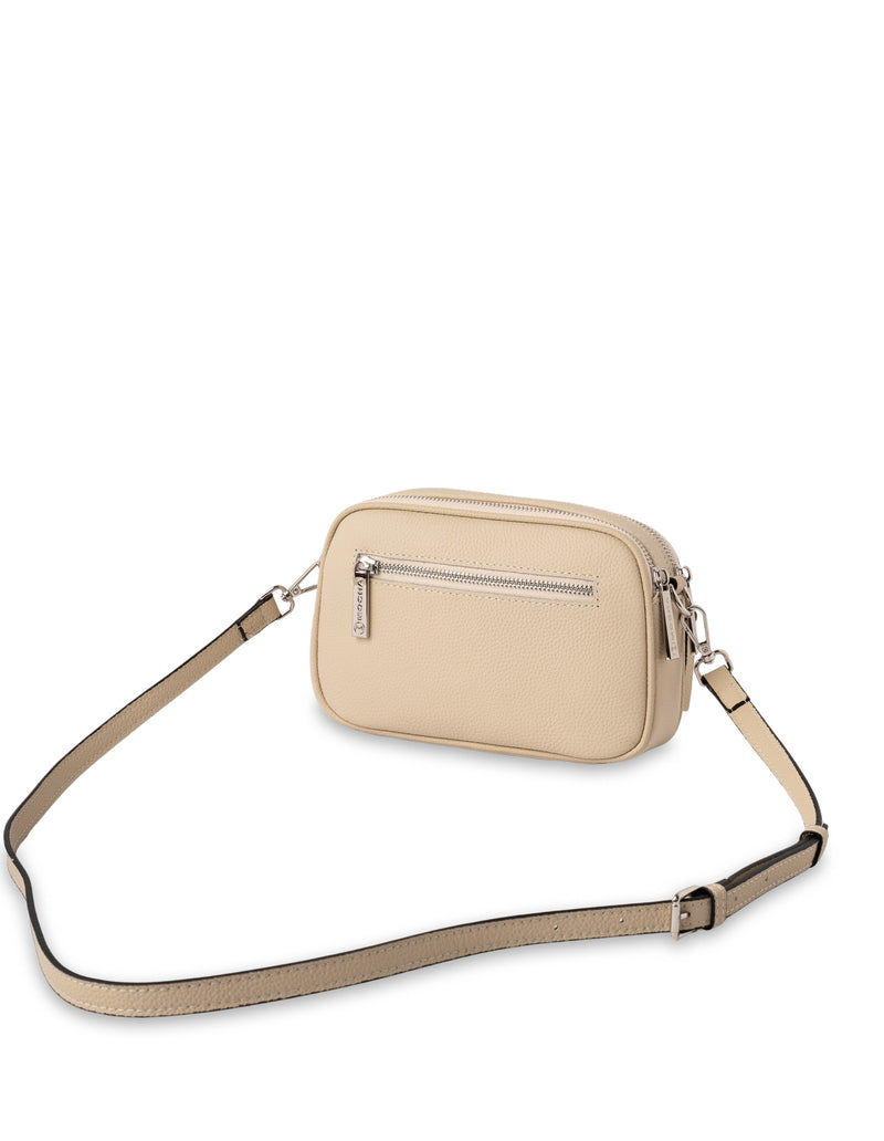 Mocha Abigail Leather Crossbody Bag - Cream | Mocha Australia