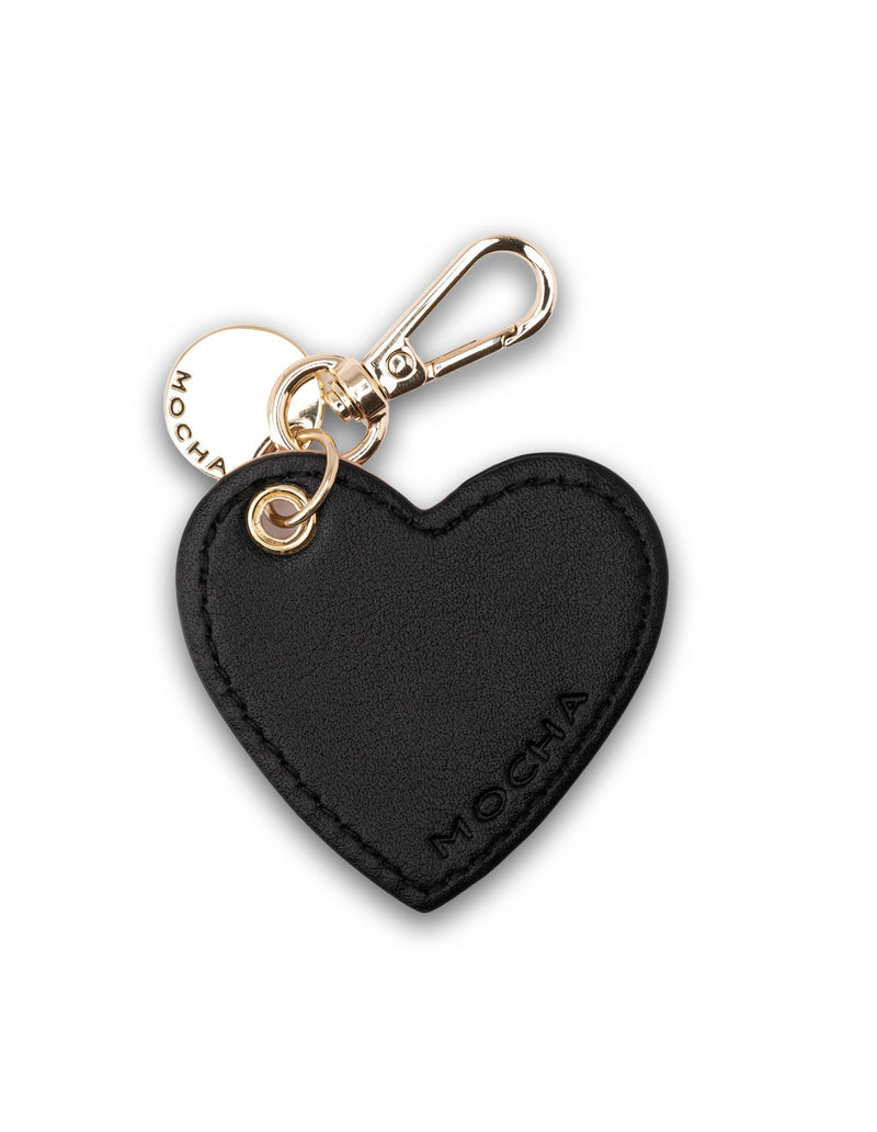 Mocha Arya Heart Key Ring - Black/Blush | Mocha Australia