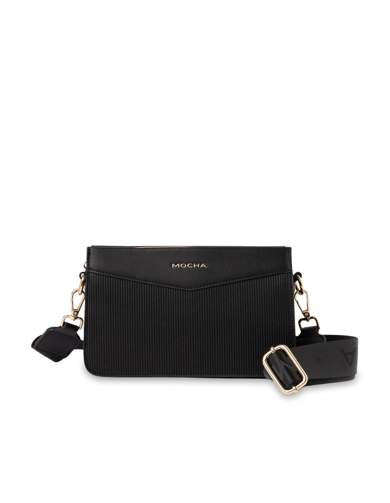 Mocha Penelope Boxy Crossbody - Black | Mocha Australia
