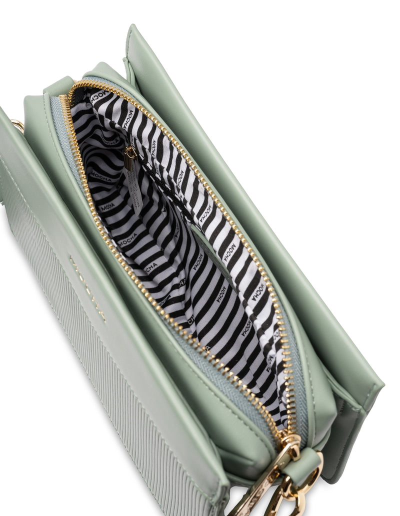 Mocha Penelope Boxy Crossbody - Mint | Mocha Australia