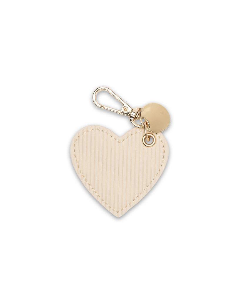 Mocha Penelope Heart Key Ring - Cream | Mocha Australia