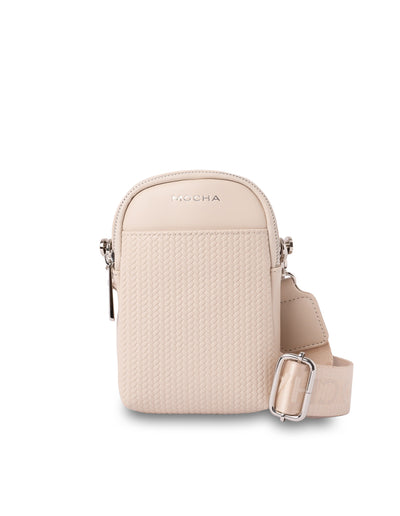 Mocha Tessa Phone Crossbody Bag - Ecru | Mocha Australia