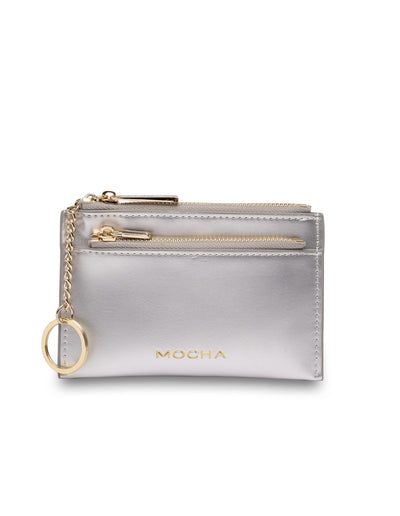 Mocha Lina Coin Card Holder - Silver | Mocha Australia
