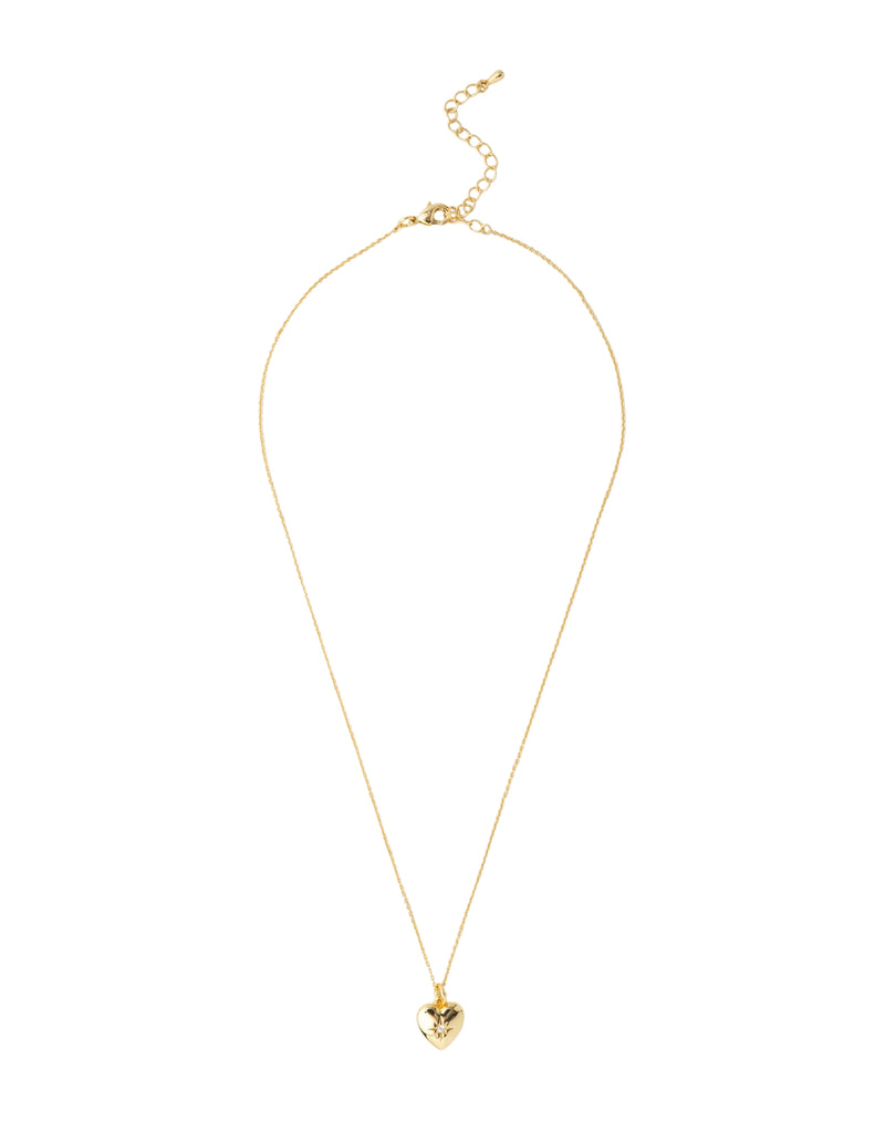 Mocha Aria Heart Necklace - Light Gold | Mocha Australia