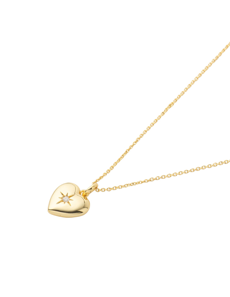 Mocha Aria Heart Necklace - Light Gold | Mocha Australia