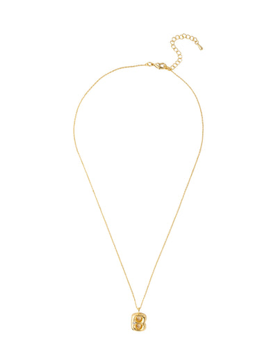 Mocha Bubble Initial Necklace - B - Light Gold | Mocha Australia