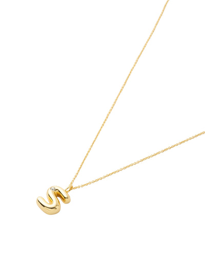 Mocha Bubble Initial Necklace - S - Light Gold | Mocha Australia