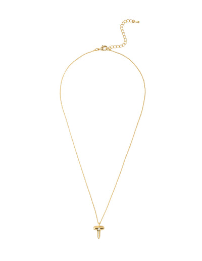 Mocha Bubble Initial Necklace - T - Light Gold | Mocha Australia