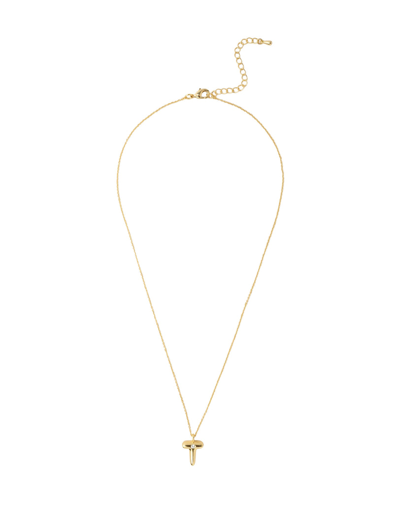 Mocha Bubble Initial Necklace - T - Light Gold | Mocha Australia