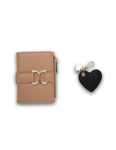 Mocha Gift Pack 3B - Paloma Small Wallet & Savannah Heart Key Ring - Camel | Mocha Australia