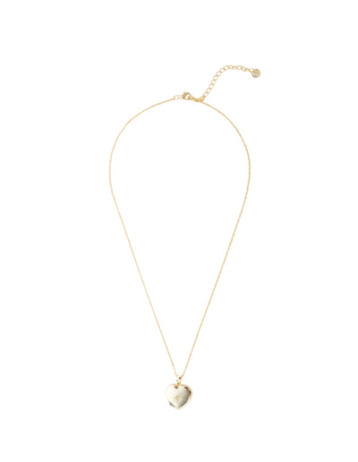 Elly Lou Lana Heart Locket Necklace - Light Gold | Mocha Australia