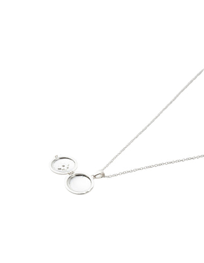 Mocha Elly Lou Lana Round Locket Necklace - Silver | Mocha Australia