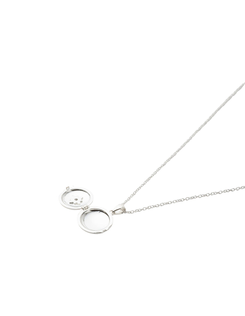 Mocha Elly Lou Lana Round Locket Necklace - Silver | Mocha Australia