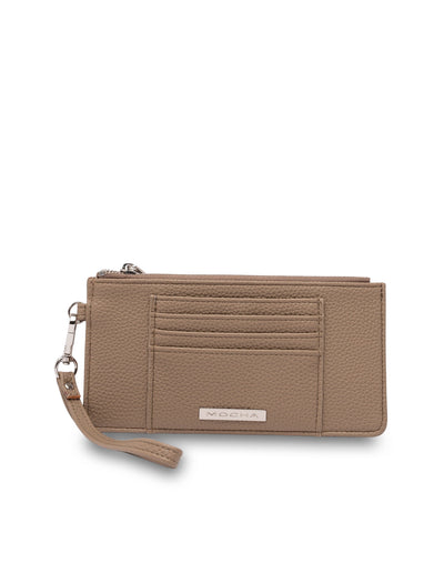 Mocha Longline Coin Card Holder - Taupe | Mocha Australia