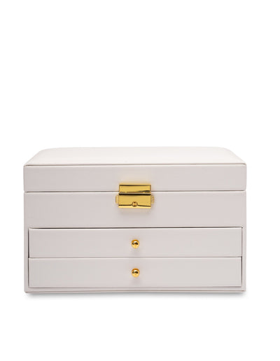 Mocha Large Multi Layer Jewellery Box - White | Mocha Australia