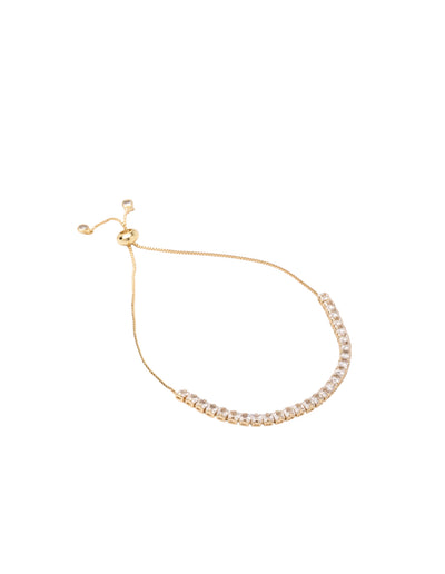 Mocha Tayla Adjustable Tennis Bracelet - Light Gold | Mocha Australia