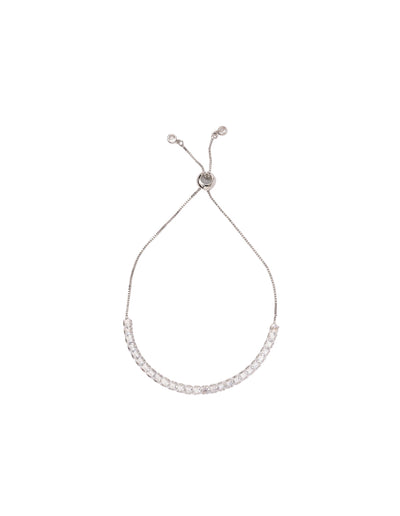 Mocha Tayla Adjustable Tennis Bracelet - Silver | Mocha Australia