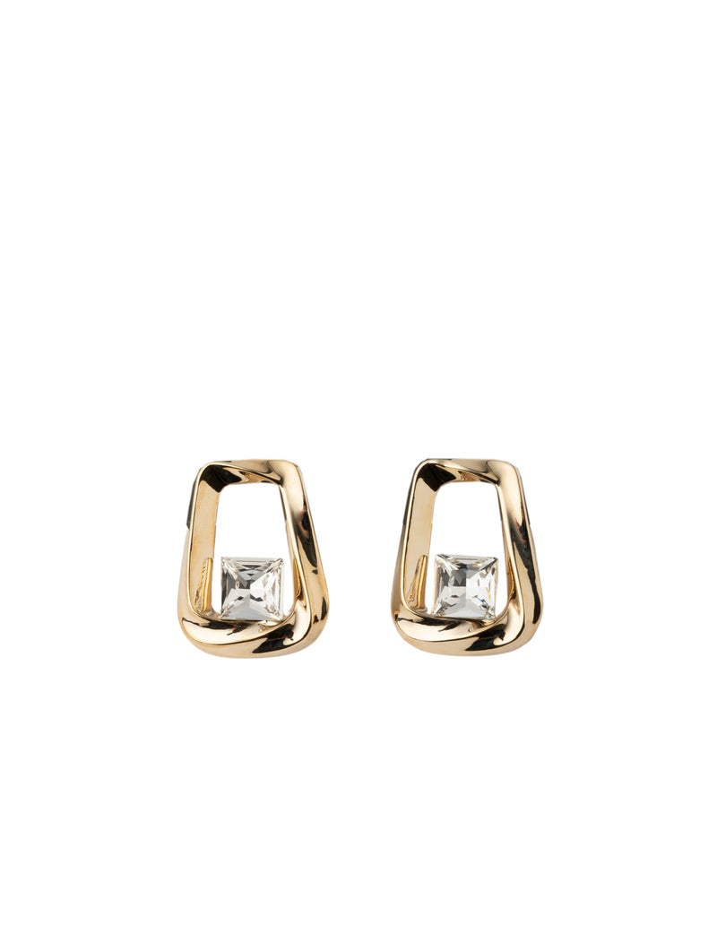 Mocha Skylar Stud Earrings White - Gold | Mocha Australia