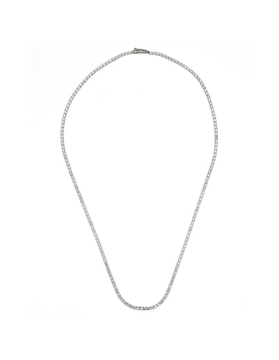 Georgini Sydney Soiree 2mm Tennis Necklace 42cm- Silver | Mocha Australia