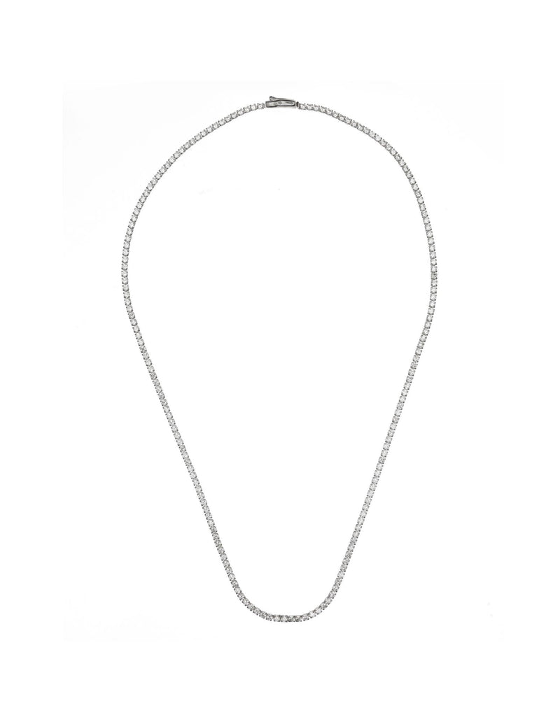 Georgini Sydney Soiree 2mm Tennis Necklace 42cm- Silver | Mocha Australia