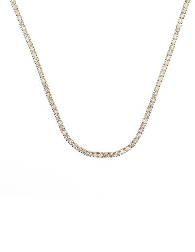 Georgini Sydney Soiree 2mm Tennis Necklace 42cm- Gold | Mocha Australia