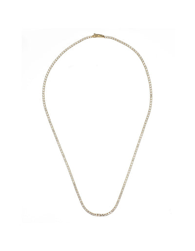 Georgini Sydney Soiree 2mm Tennis Necklace 42cm- Gold | Mocha Australia
