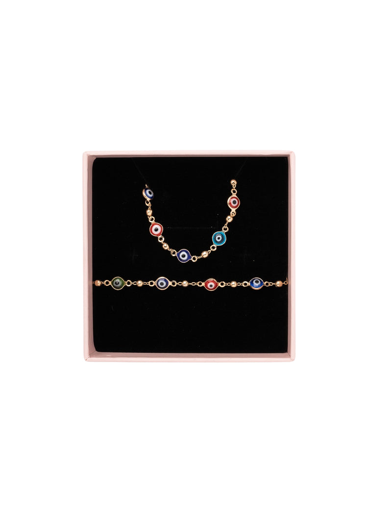 Mocha Gift Pack 9A - Eye Candy Necklace & Bracelet - Multi | Mocha Australia