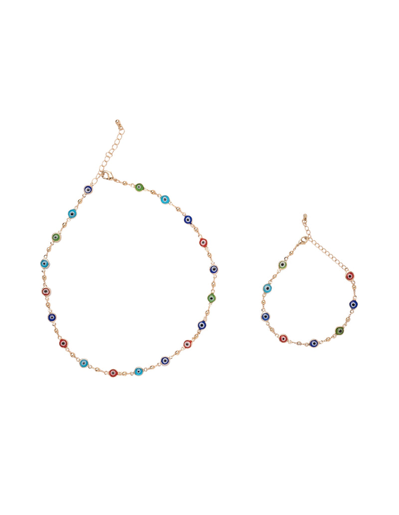 Mocha Gift Pack 9A - Eye Candy Necklace & Bracelet - Multi | Mocha Australia