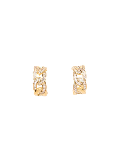 Mocha Sasha Chain Link Earrings - Light Gold | Mocha Australia