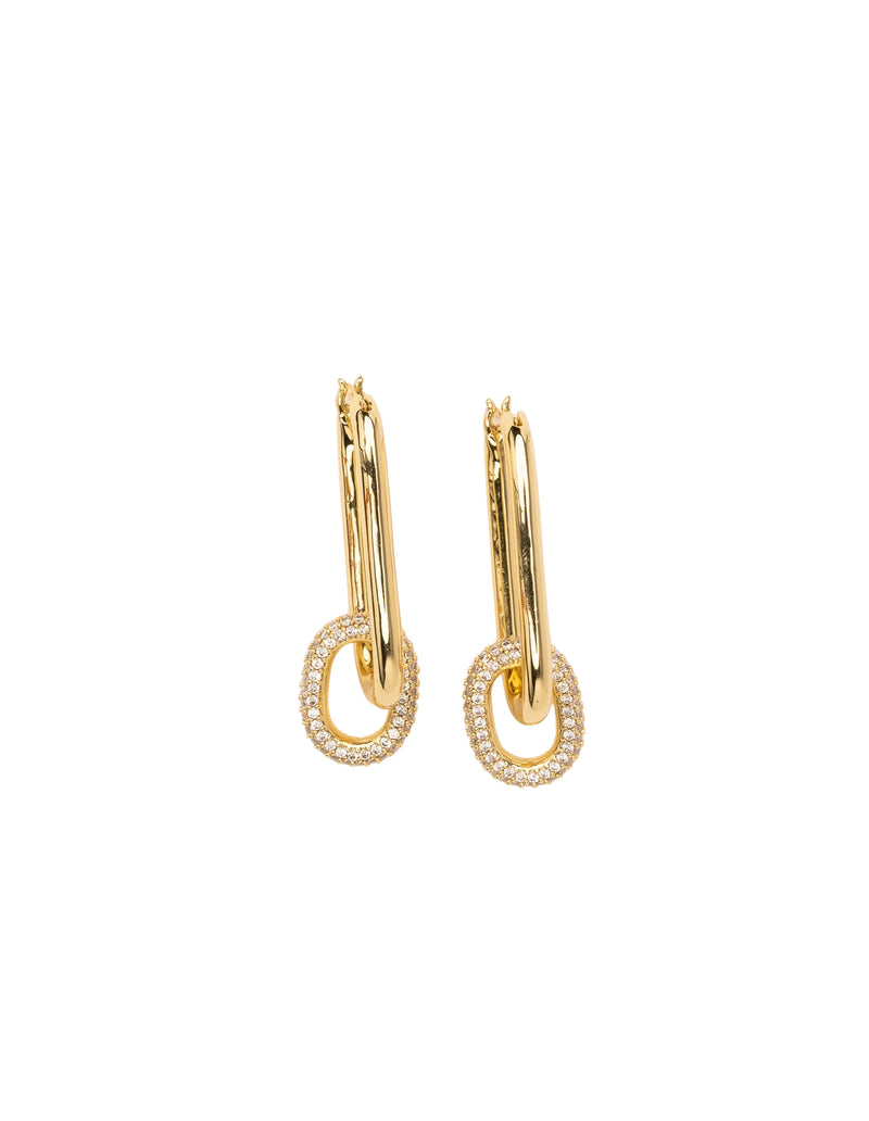 Mocha Haven Double Loop Earrings - Light Gold | Mocha Australia