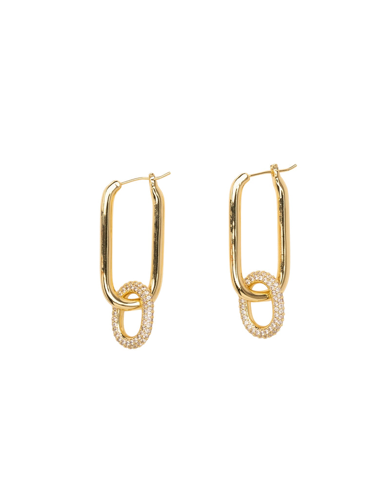 Mocha Haven Double Loop Earrings - Light Gold | Mocha Australia