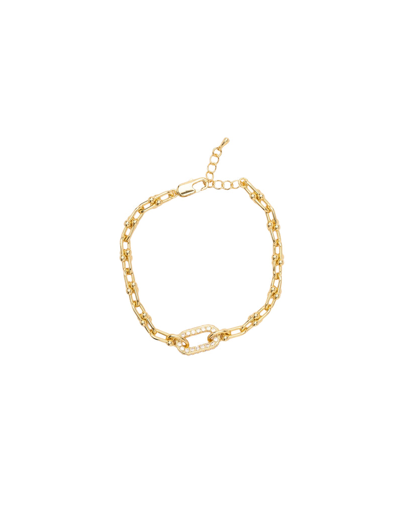 Mocha Kimberley CZ Chain Bracelet - Light Gold | Mocha Australia