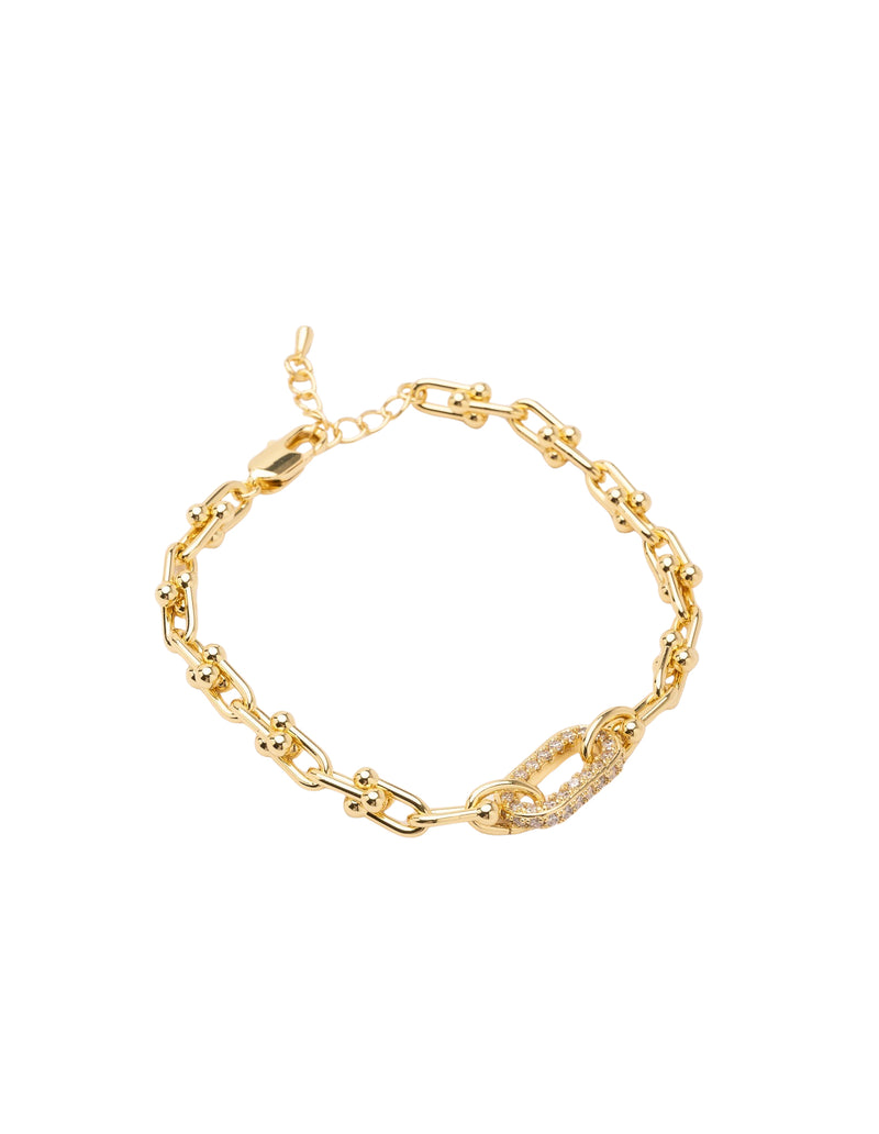 Mocha Kimberley CZ Chain Bracelet - Light Gold | Mocha Australia