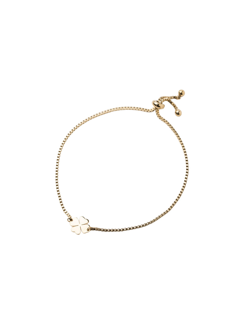 Mocha Zara Clover Bracelet - Light Gold | Mocha Australia