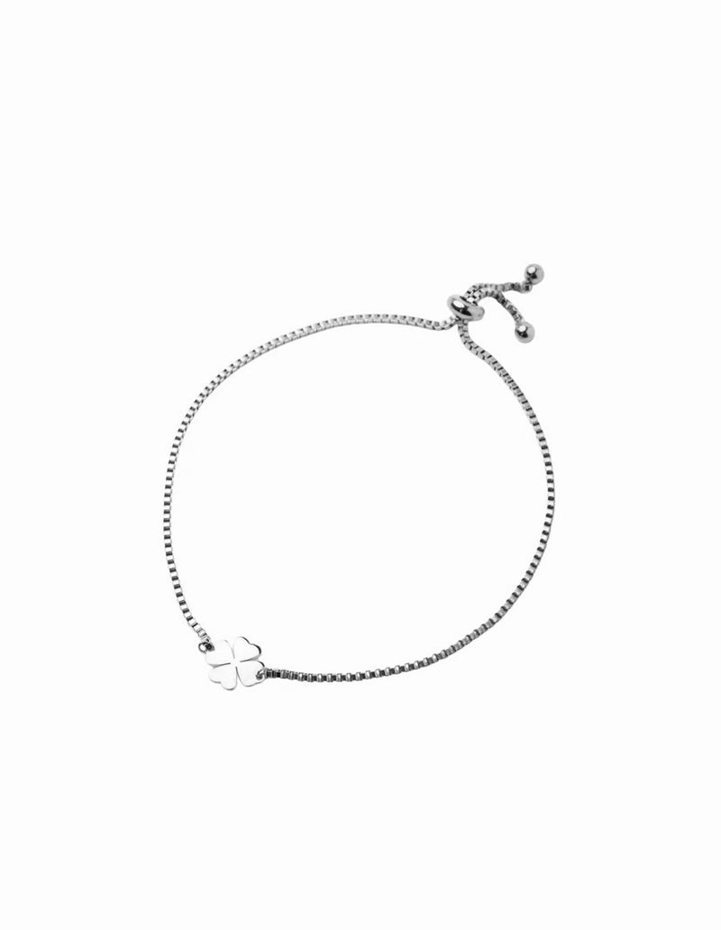 Mocha Zara Clover Bracelet - Silver | Mocha Australia