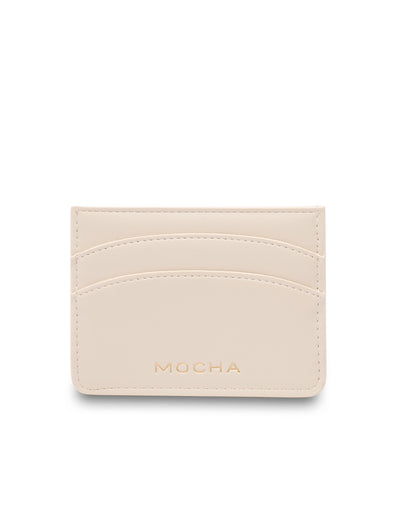 Mocha Claire Simple Cardholder - Ecru | Mocha Australia