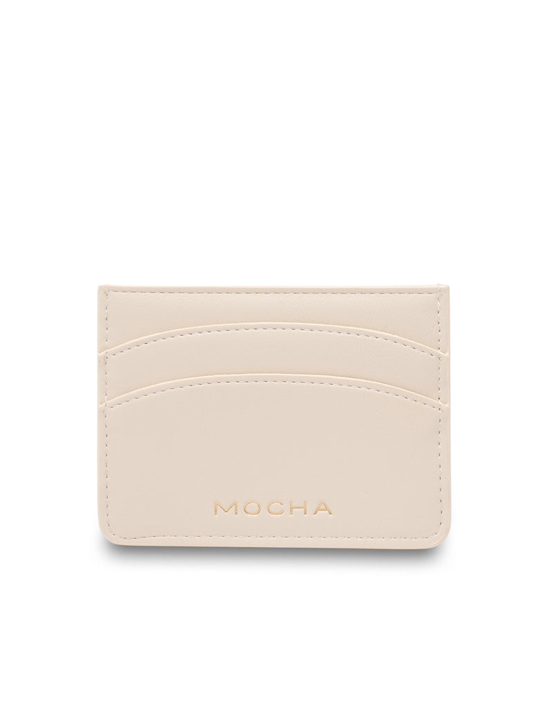 Mocha Claire Simple Cardholder - Ecru | Mocha Australia