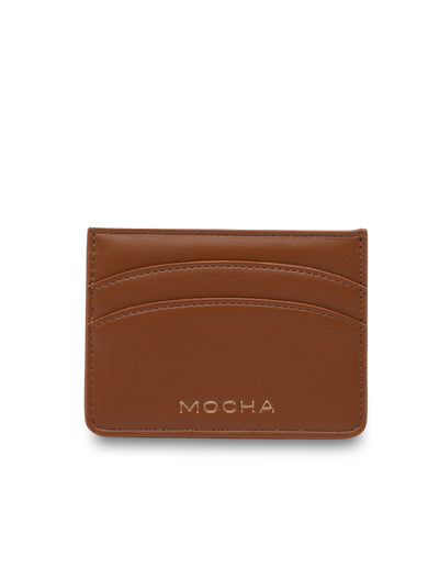 Mocha Claire Simple Cardholder - Dark Tan | Mocha Australia