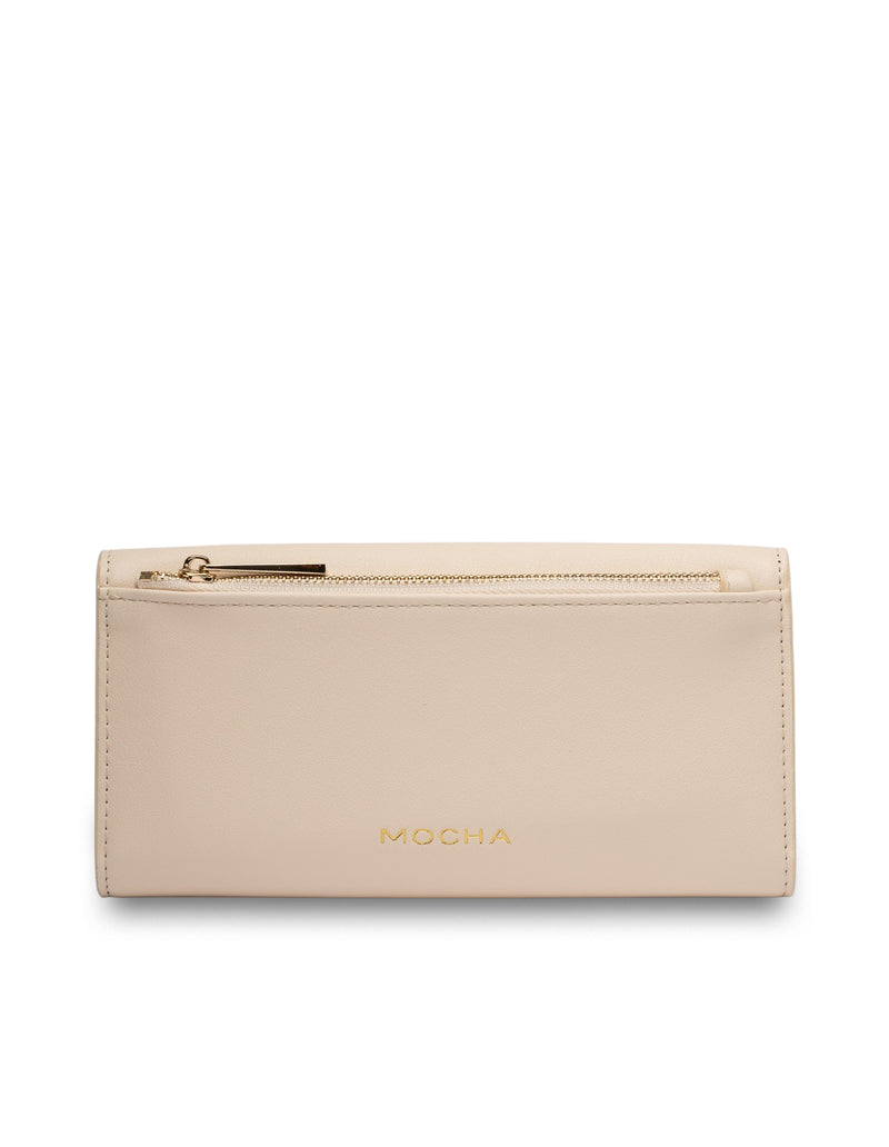 Mocha Daisy Long Wallet - Cream | Mocha Australia