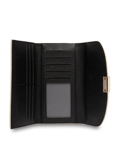 Mocha Daisy Long Wallet - Cream | Mocha Australia